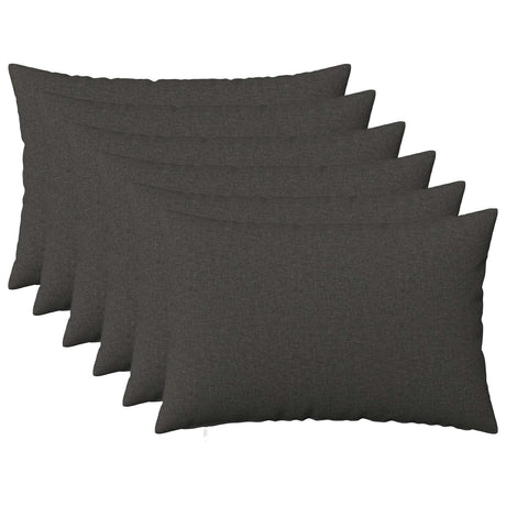 Vidaxl kussensloop 6 st heerlen donkergrijs 40 x 60 cm stof