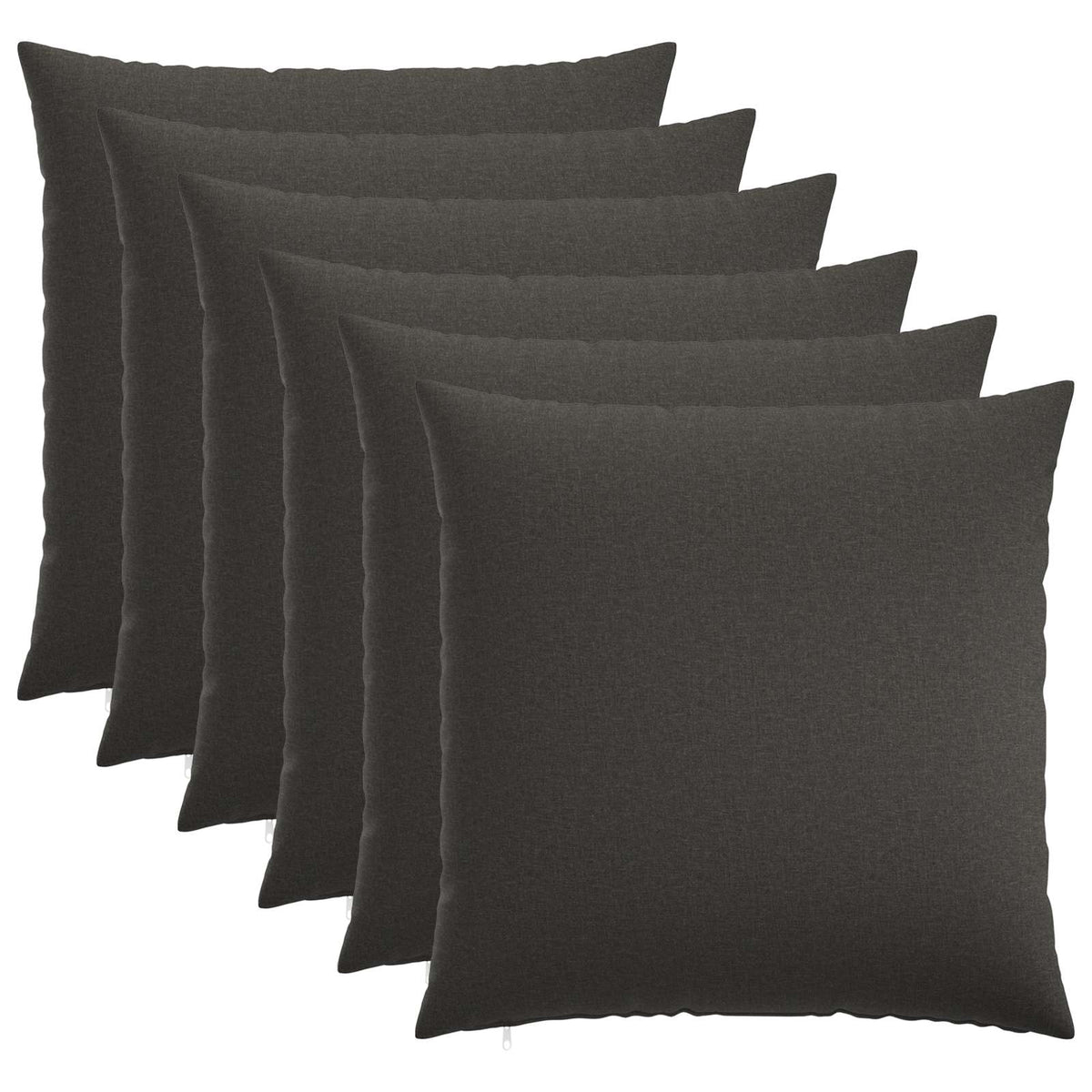 Vidaxl kussensloop 6 st heerlen donkergrijs 65 x 65 cm stof
