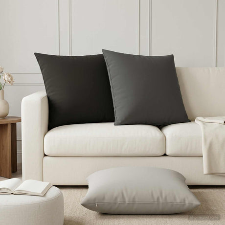 Vidaxl kussensloop 6 pcs heerlen grijs 80 x 80 cm polyester