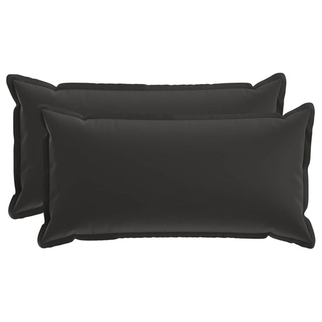 Vidaxl kussensloop 2 st houten zwart 40 x 80 cm polyester