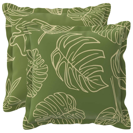 Vidaxl kussensloop 2 st houten bladontwerp 50 x 50 cm polyester