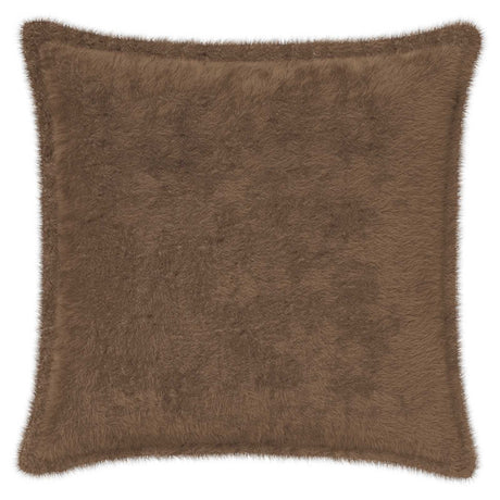 Vidaxl kussensloop 6 st houten licht bruin 50 x 50 cm nep konijnenbont