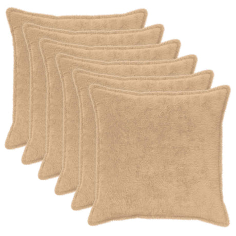 Vidaxl kussensloop 6 st houten crèmekleurig 55 x 55 cm
