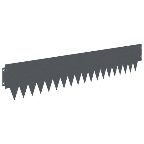 Vidaxl gazonrand 10 st 103 x 20 cm staal antraciet