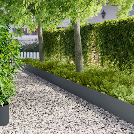 Vidaxl gazonrand 10 st 103 x 30 cm staal antraciet