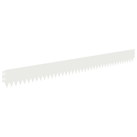 Vidaxl gazonrand 30 st 103 x 10 cm staal wit