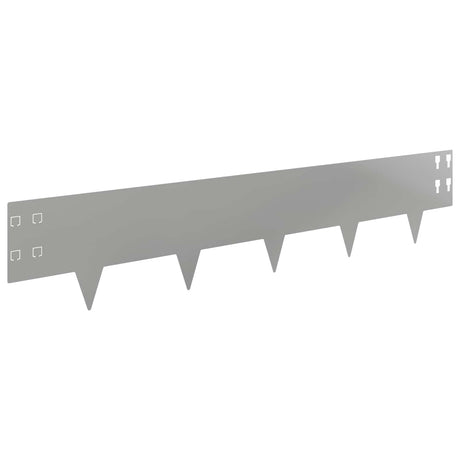 Vidaxl gazonrand 20 st 100 x 20 cm staal zilverkleurig
