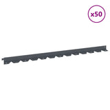 Vidaxl gazonrand 50 st 102 x 4 x 4 cm staal antracietkleurig