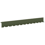Vidaxl gazonrand 10 st 102 x 10 x 4 cm staal olijfgroen