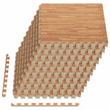 Vidaxl zwembad grondmat 40 st hout 14,4 m² eva schuim
