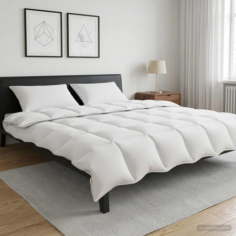 Vidaxl dekbedset 2 st 220 x 260 cm zomer 150 gsm bamboevezel wit