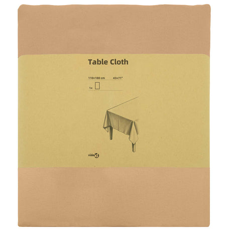 Vidaxl tafelkleed rechthoekig beige 110 x 180 cm polyester