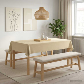 Vidaxl tafelkleed 5 st rechthoekig crèmewit 140 x 200 cm