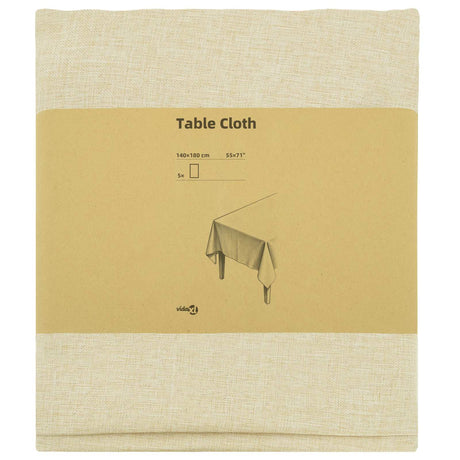 Vidaxl tafelkleed 5 st rechthoekig crèmewit 140 x 180 cm