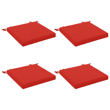 Vidaxl 4-piece zitkussens soest 4 st 100% polyester rood