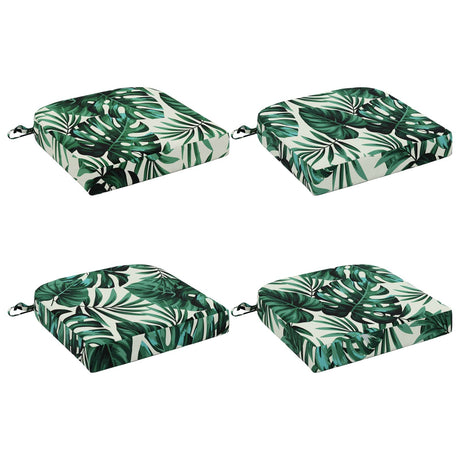Vidaxl 4-delige zitkussens soest 4 st 100% polyester bladpatroon