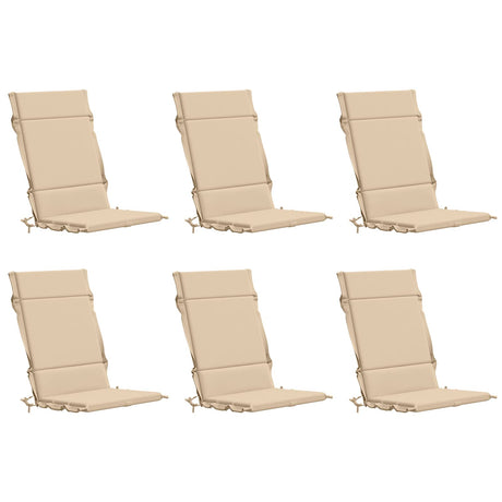 Vidaxl 6-delige hoogrug kussen gemert 6 pcs 100% polyester