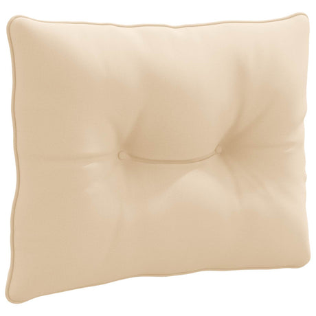 Vidaxl rugkussen putten 100% polyester crèmekleurig 50 x 40 x 10 cm