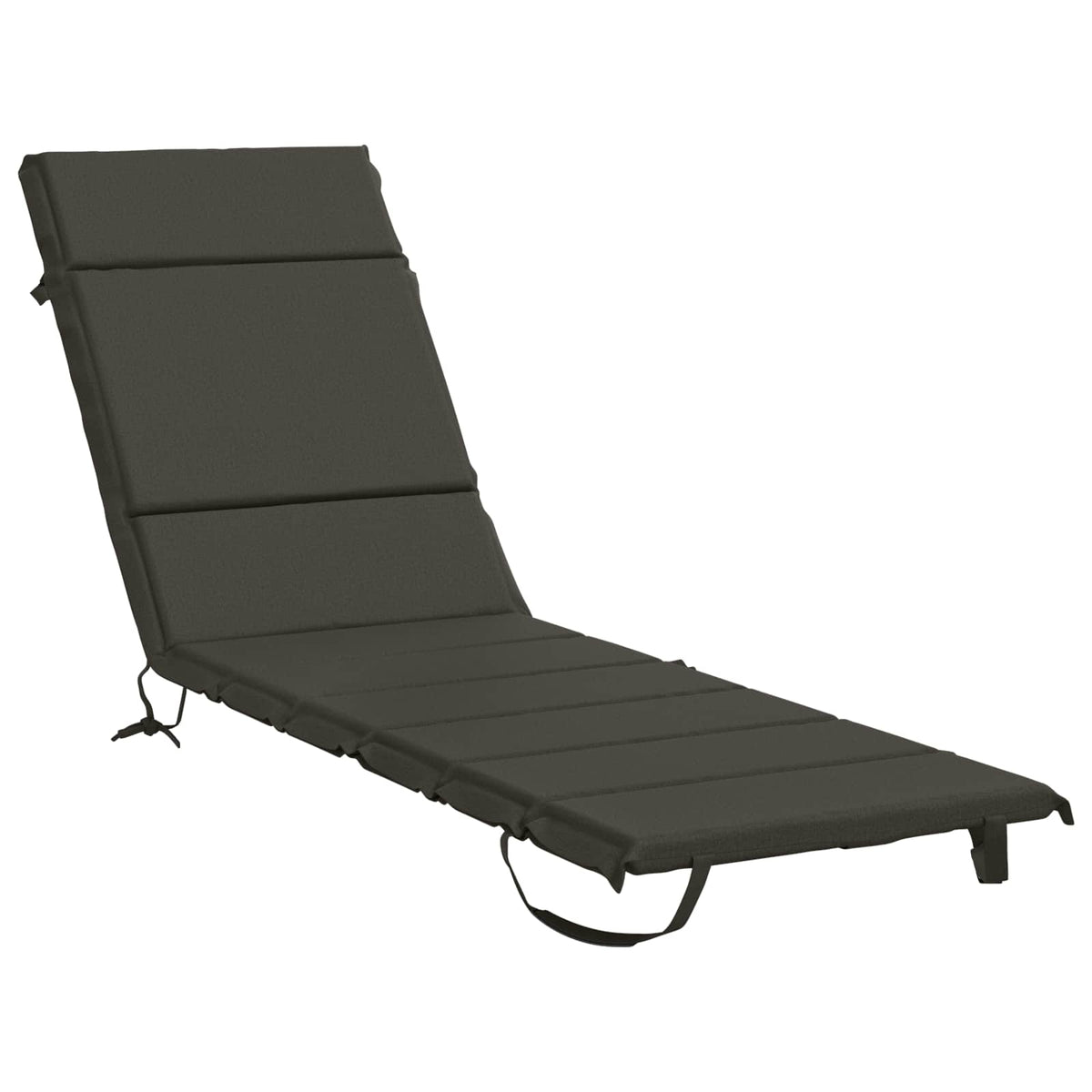 Vidaxl ligstoel kussen gemert 100% polyester antraciet 200 x 60 x 3 cm