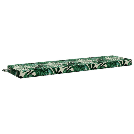 Vidaxl bankkussen soest 100% polyester bladpatroon 150 x 40 x 8 cm