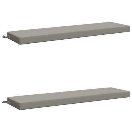 Vidaxl 2-delige bankkussens soest 2 st 100% polyester grijs
