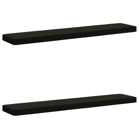 Vidaxl 2-delige bankkussens vught 2 pcs 100% polyester zwart