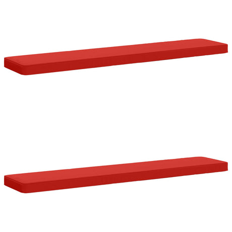 Vidaxl 2-delige bankkussens vught 2 pcs 100% polyester rood