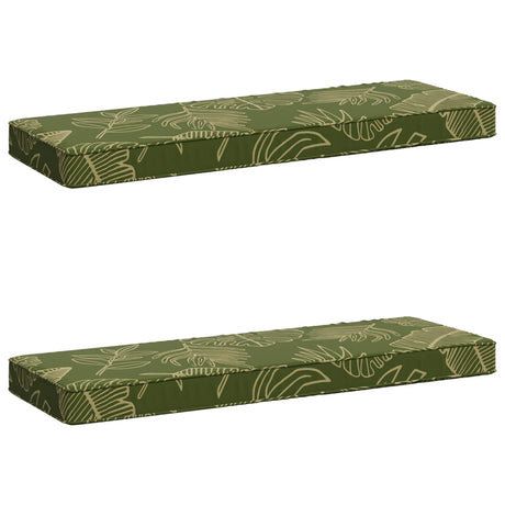 Vidaxl 2-delige bankkussens vught 2 pcs 100% polyester bladontwerp