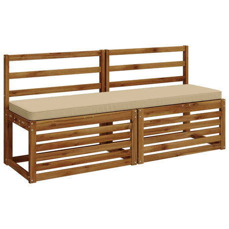 Vidaxl 2-delige bankkussens vught 2 st 100% polyester beige