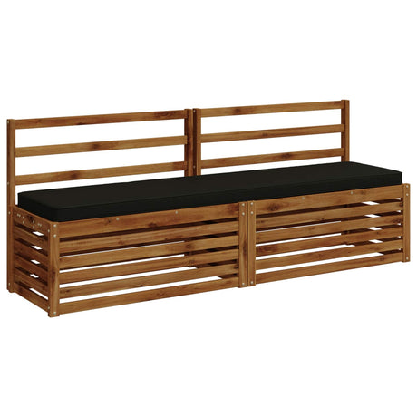 Vidaxl 1-delig bankkussen vught 100% polyester zwart 180 x 40 x 5 cm