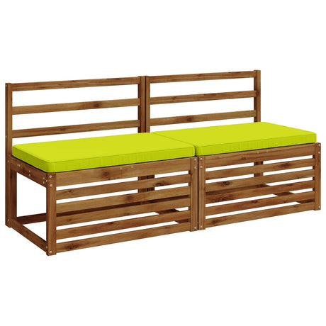 Vidaxl 2-delige bankkussens vught 2 st 100% polyester helder groen