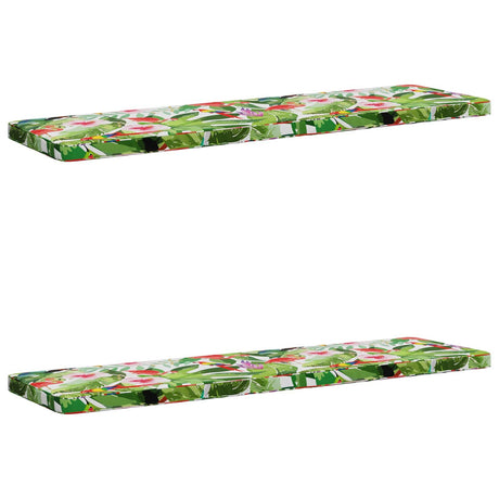Vidaxl 2-delige bankkussens vught 2 st 100% polyester meerkleurig