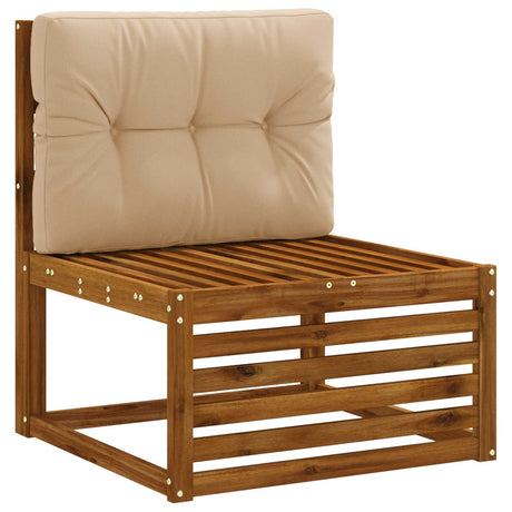 Vidaxl pallet rugkussen vianen 100% polyester zand 70 x 50 x 12 cm