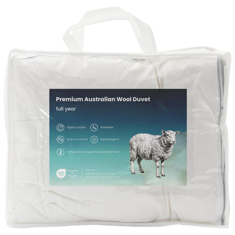 Vidaxl dekbed trier 135x200 cm 4 seizoenen 220 gsm wit hypoallergeen