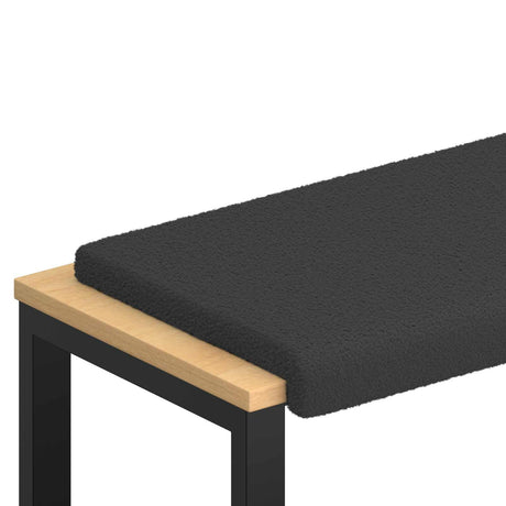 Vidaxl bankkussen sherpa stof donkergrijs diepte 35 cm