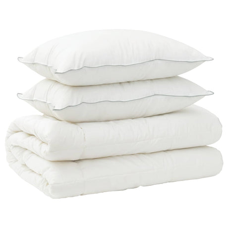Vidaxl dekbed en kussen set 3 st 155x220 cm 4 seizoenen 220 gsm wol