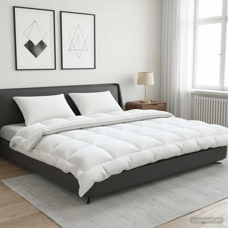 Vidaxl dekbed en kussen set 3 st 200x240 cm 4 seizoenen 350 gsm wol