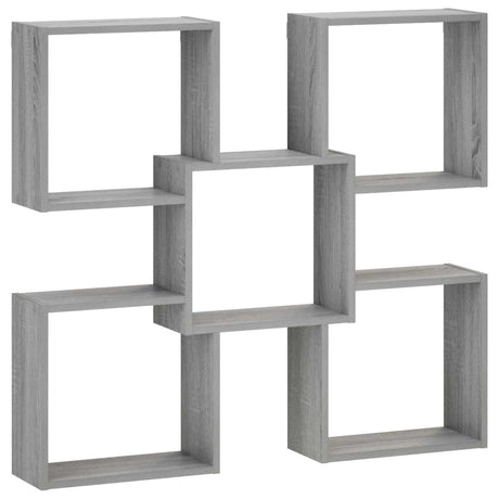 Vidaxl wandplank grijs sonoma 99,5 x 17 x 91 cm bewerkt hout