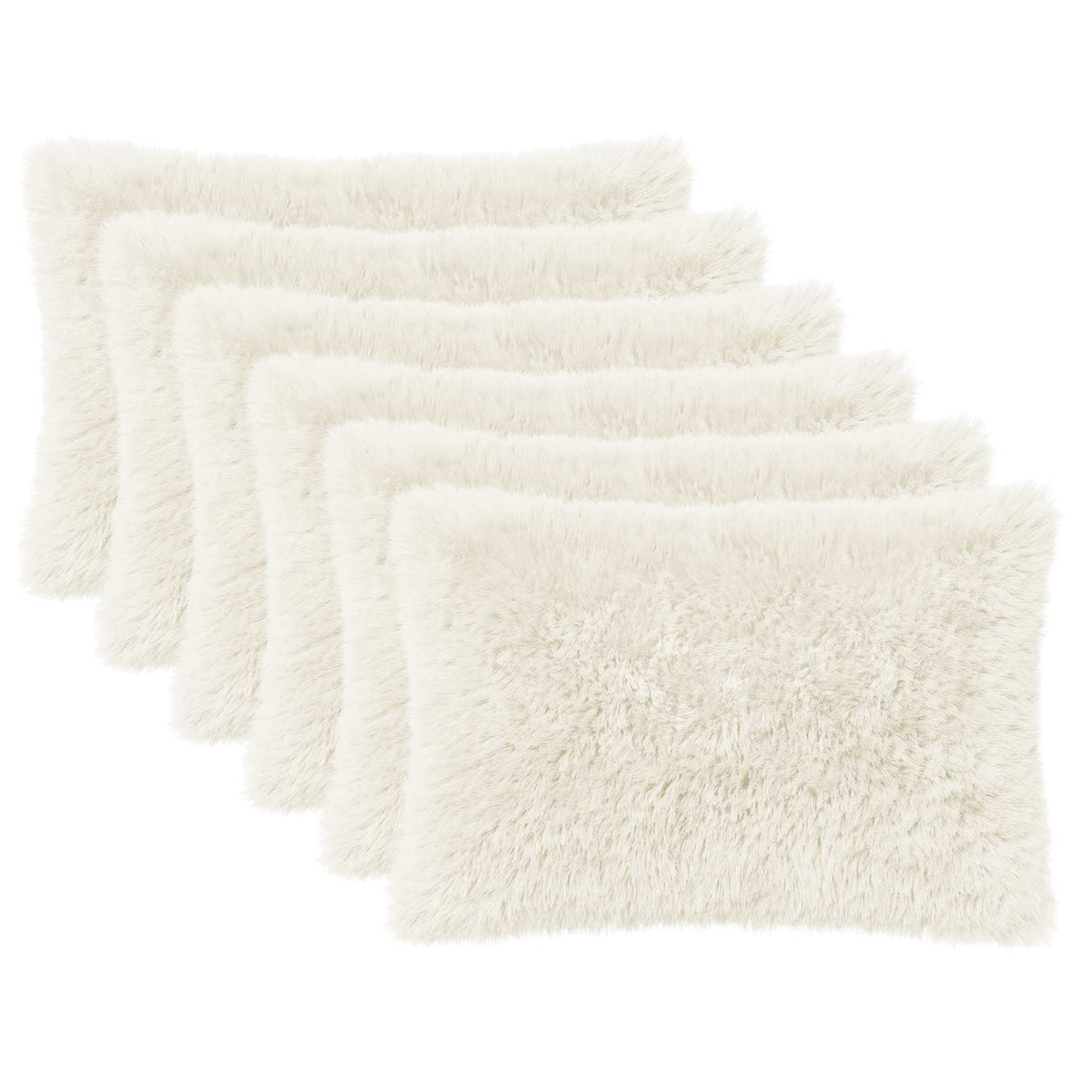Vidaxl kussen 6 st heerlen wit 30 x 50 cm pv fleece