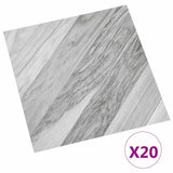 Vidaxl zelfklevende vloerplanken grijs gestreept 30,5 x 30,5 cm 20 st