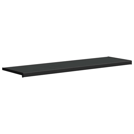 Vidaxl raamsokkel zwart met houten nerf 120 x 45 x 4,5 cm pvc