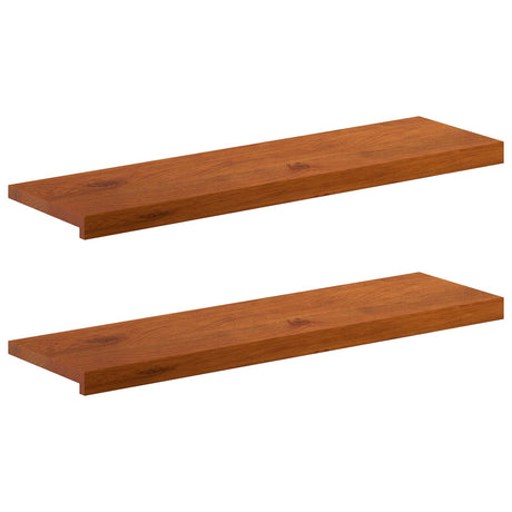 Vidaxl trap tread 2 st 100 x 30 x 2 cm bruin massief eikenhout
