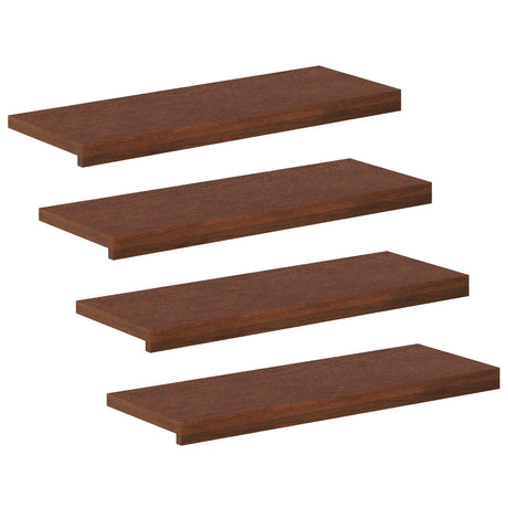 Vidaxl trap tread 4 st 70 x 25 x 2 cm donkerbruin massief eikenhout