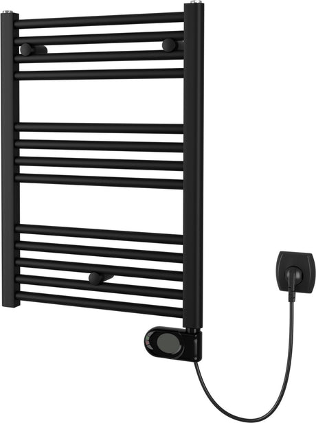 Toalheiro elétrico Plieger elba - aquecedor de toalhas - com termostato relógio - 70,2 cm x 50 cm - 300 watts - preto fosco