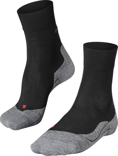 Falke ru4 wool anti-blister wool functional material running socks men black - size 46-48