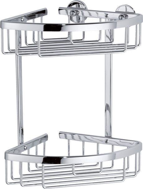 Tesa aluxx corner shower rack double