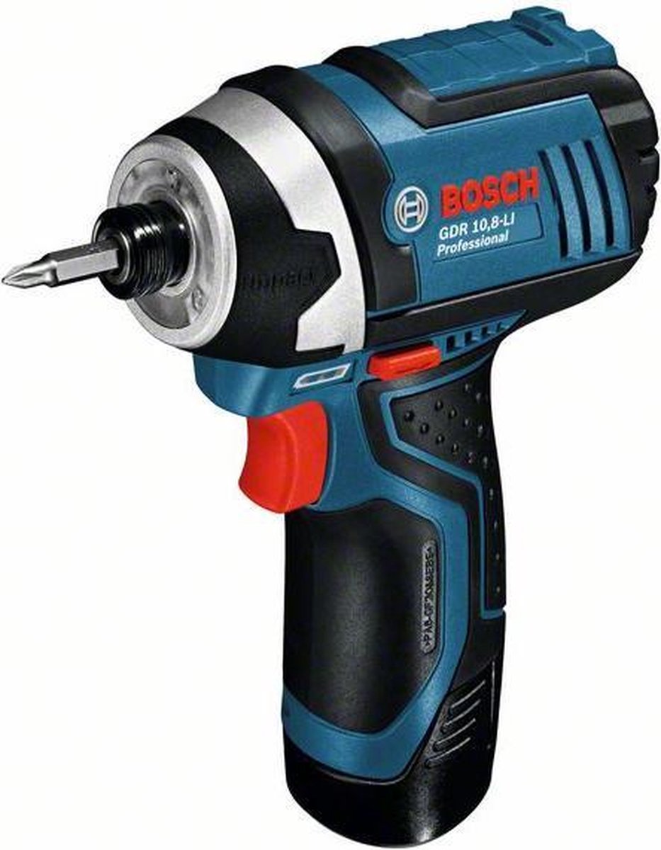Bosch professional gdr 12v-105 skruvmejsel - med 2x 12v batteri (2,0 ah) och laddare - i l-boxx