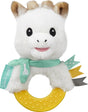 Sophie the giraffe teething rattle - 2-in-1 rattle teething ring - baby toy - maternity gift - baby shower gift - from 3 months - 13x7x6 cm - plush rubber - yellow white turquoise