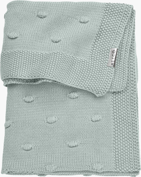 Meyco otroška odeja za posteljico - kamnito zelena - 75x100cm - 1,0 tog