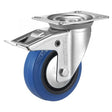 Tarsus swivel castor with brake 100 mm. blue